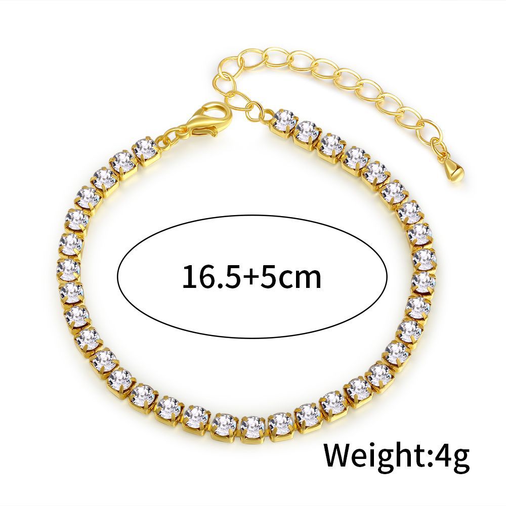 Simple All-match Diamond Drill Chain Bracelet