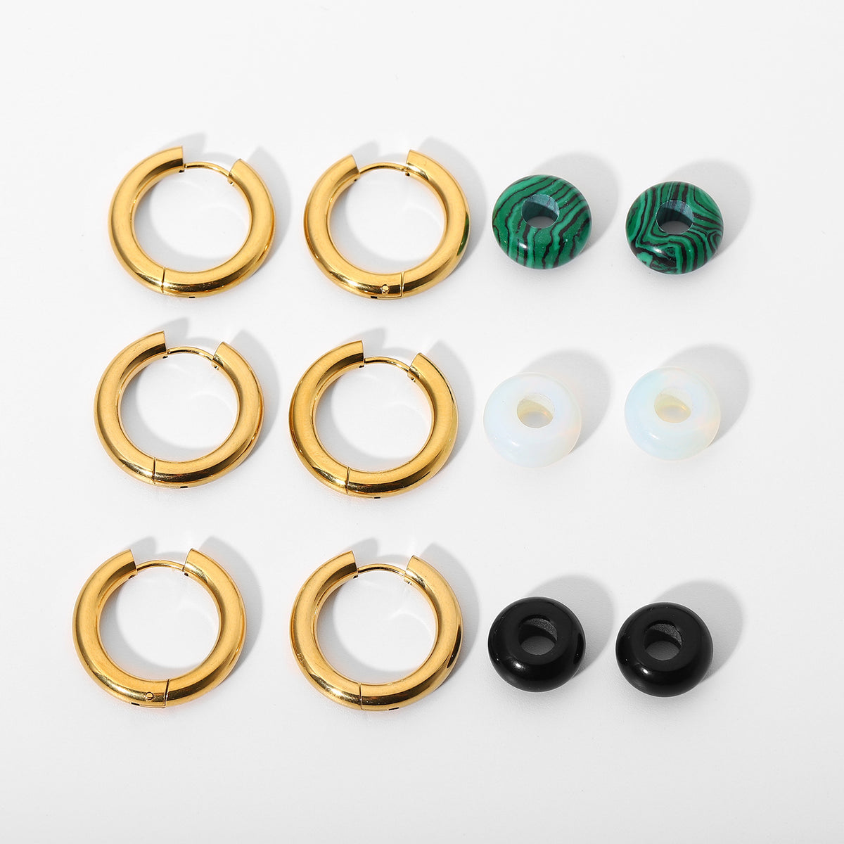 Earrings Wearring By Online Celebrities 18K Gold Plated Stainless Steel Lady