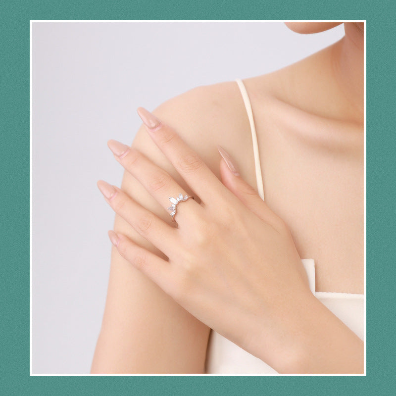 Crown Ring Female Cold Wind Index Finger Ring Jewelry