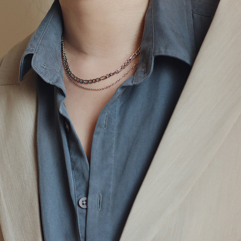 Light Luxury Natural Garro Hot Titanium Steel Clavicle Chain