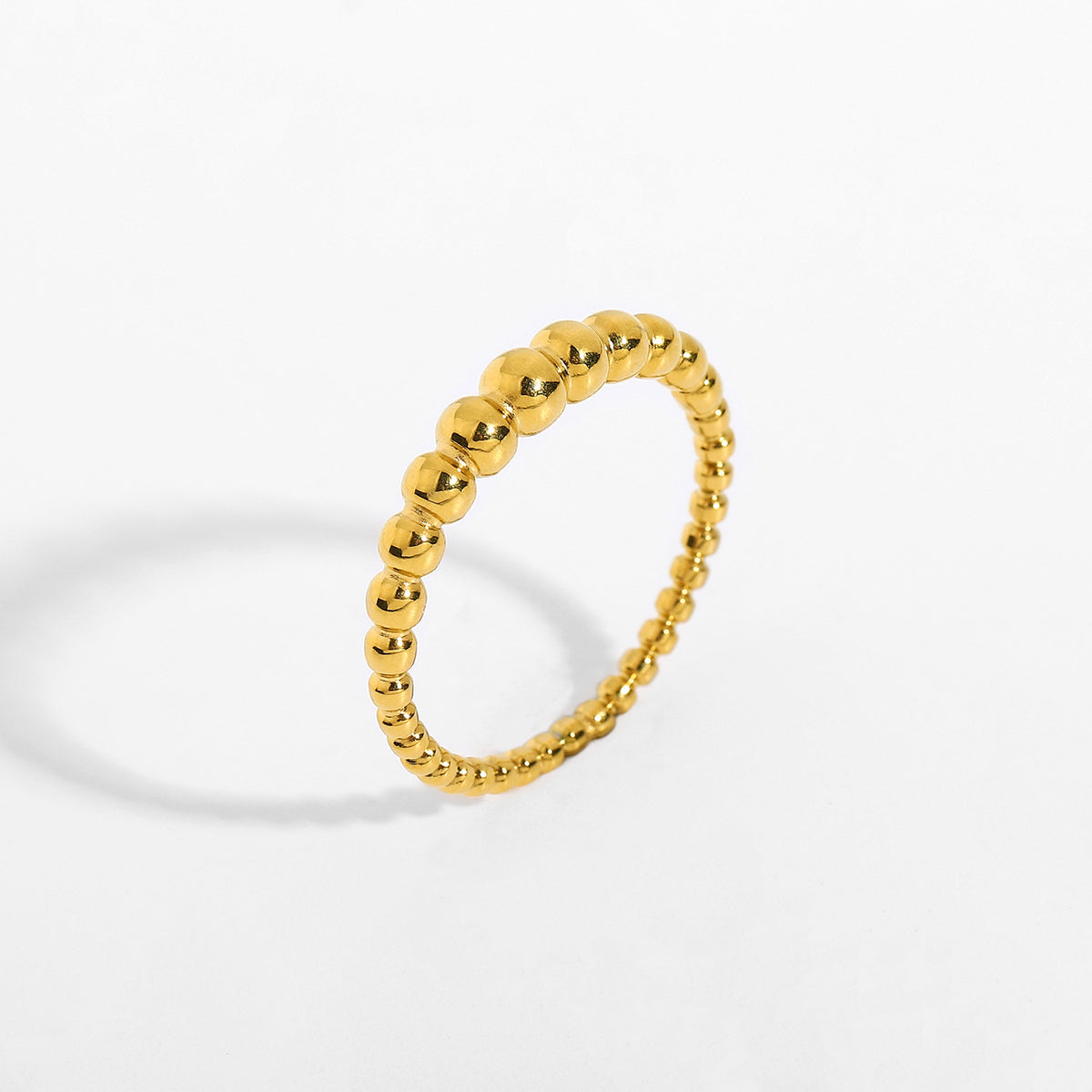 European And American INS Style Chic Small Dot Mini Ring 18K Gold Plating