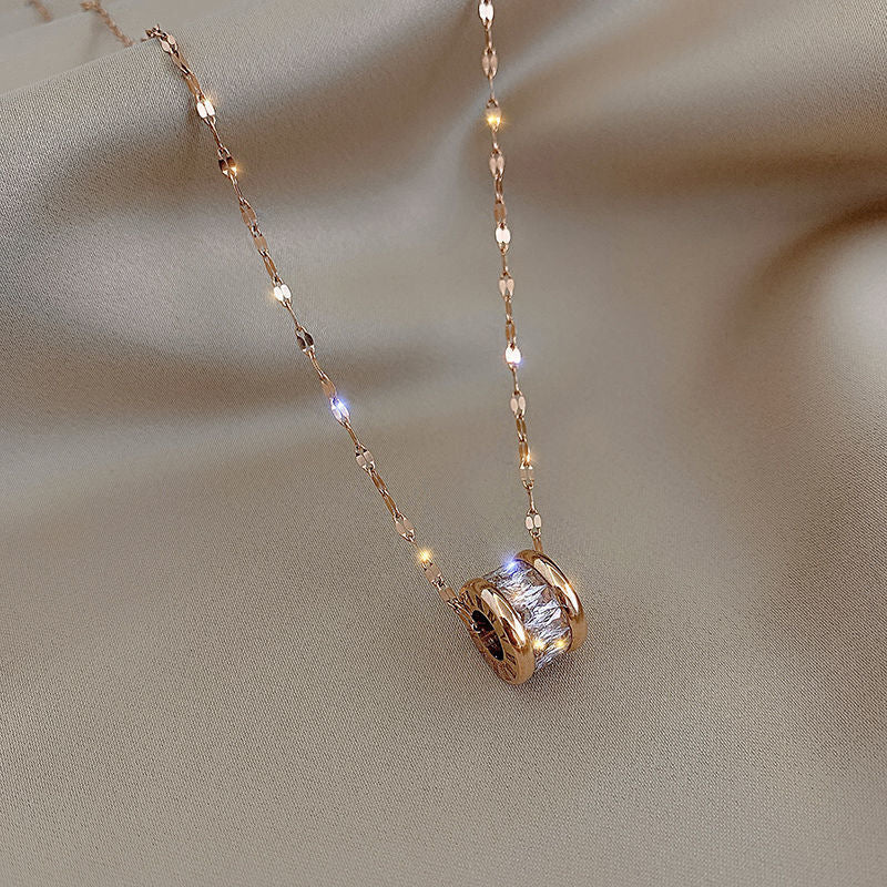 Titanium Steel No Fading Necklace Graceful Online Influencer Small Waist Necklace Female Classic Clavicle Chain Popular Student Stall