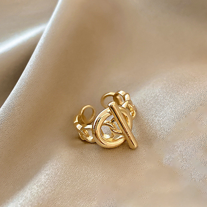 Celebrity Light Luxury Zircon Ring Female Simple Personality