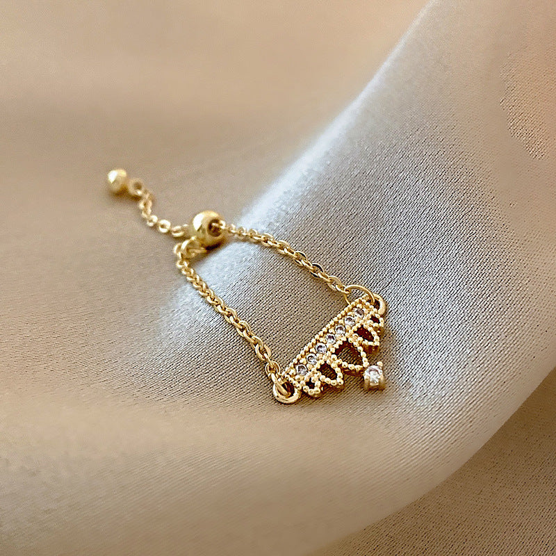 Celebrity Light Luxury Zircon Ring Female Simple Personality