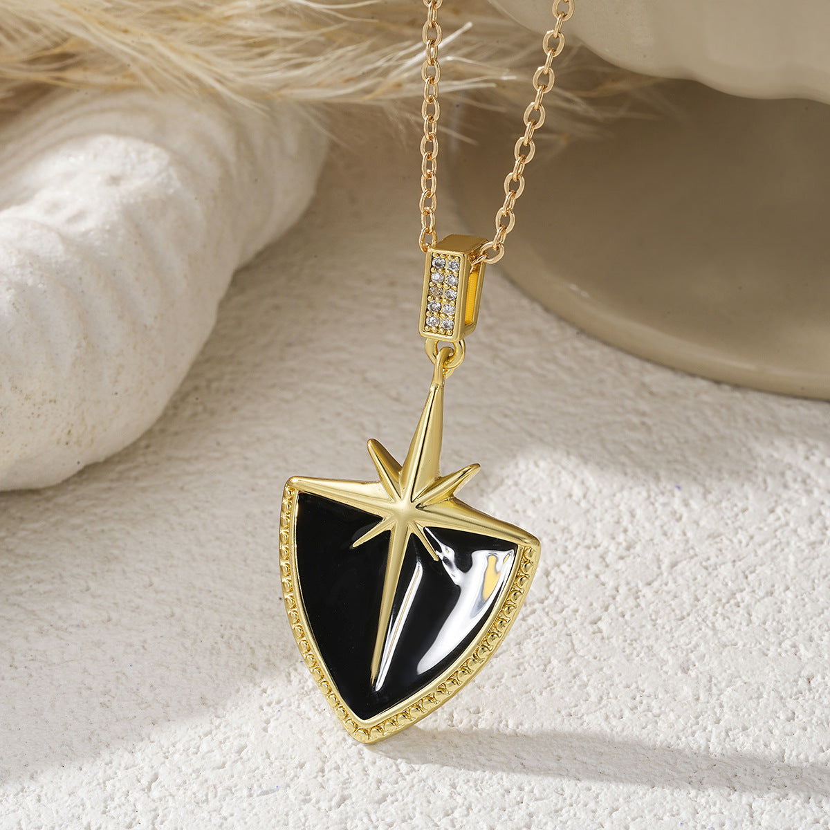 Creative Personalized Eight-Pointed Star Cross Necklace