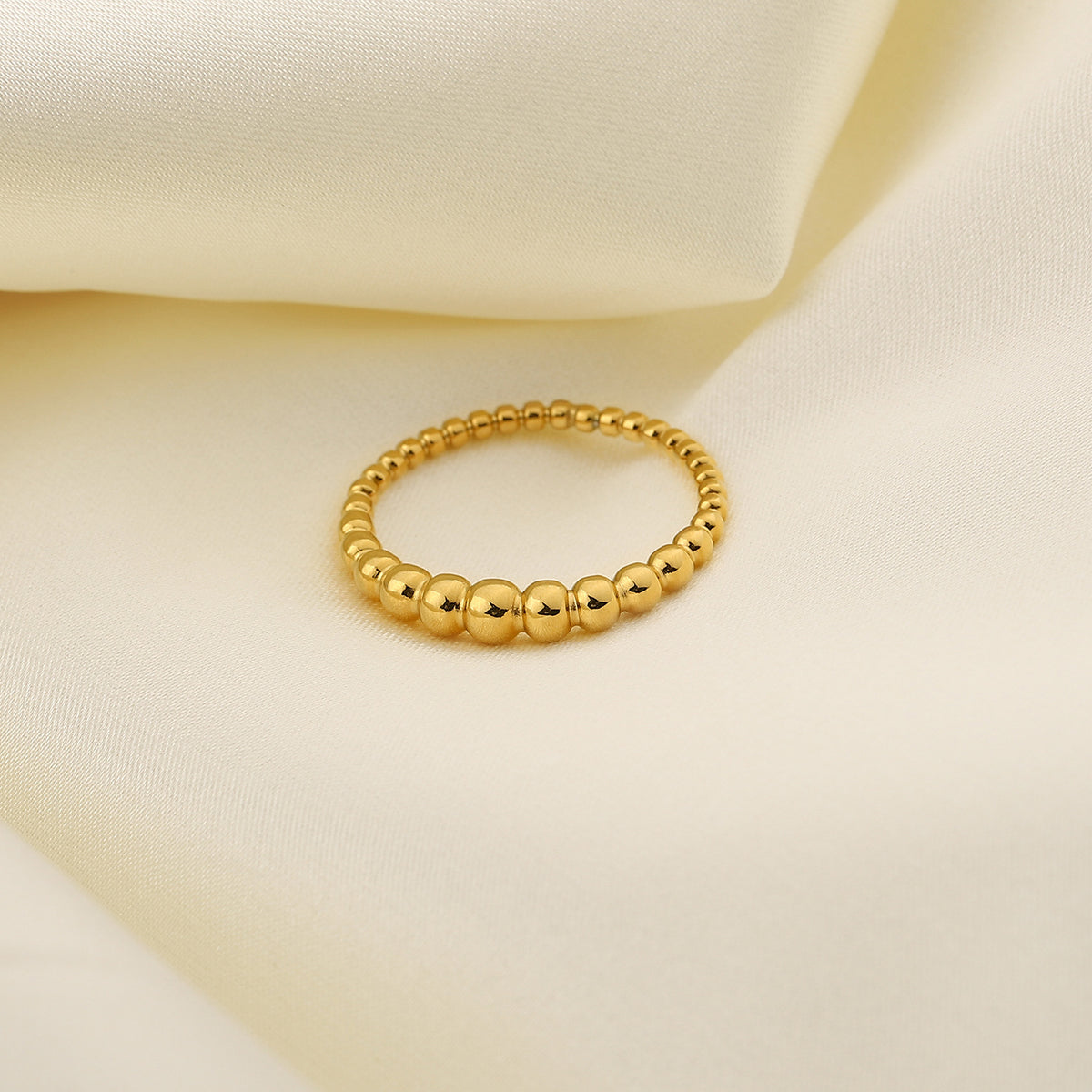 European And American INS Style Chic Small Dot Mini Ring 18K Gold Plating
