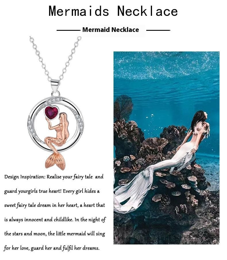 European And American Ornament Mermaid Women's Necklace