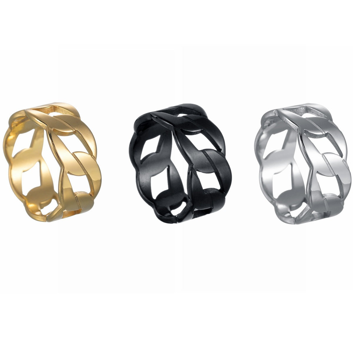 Men's Laser Cut Chain Ring