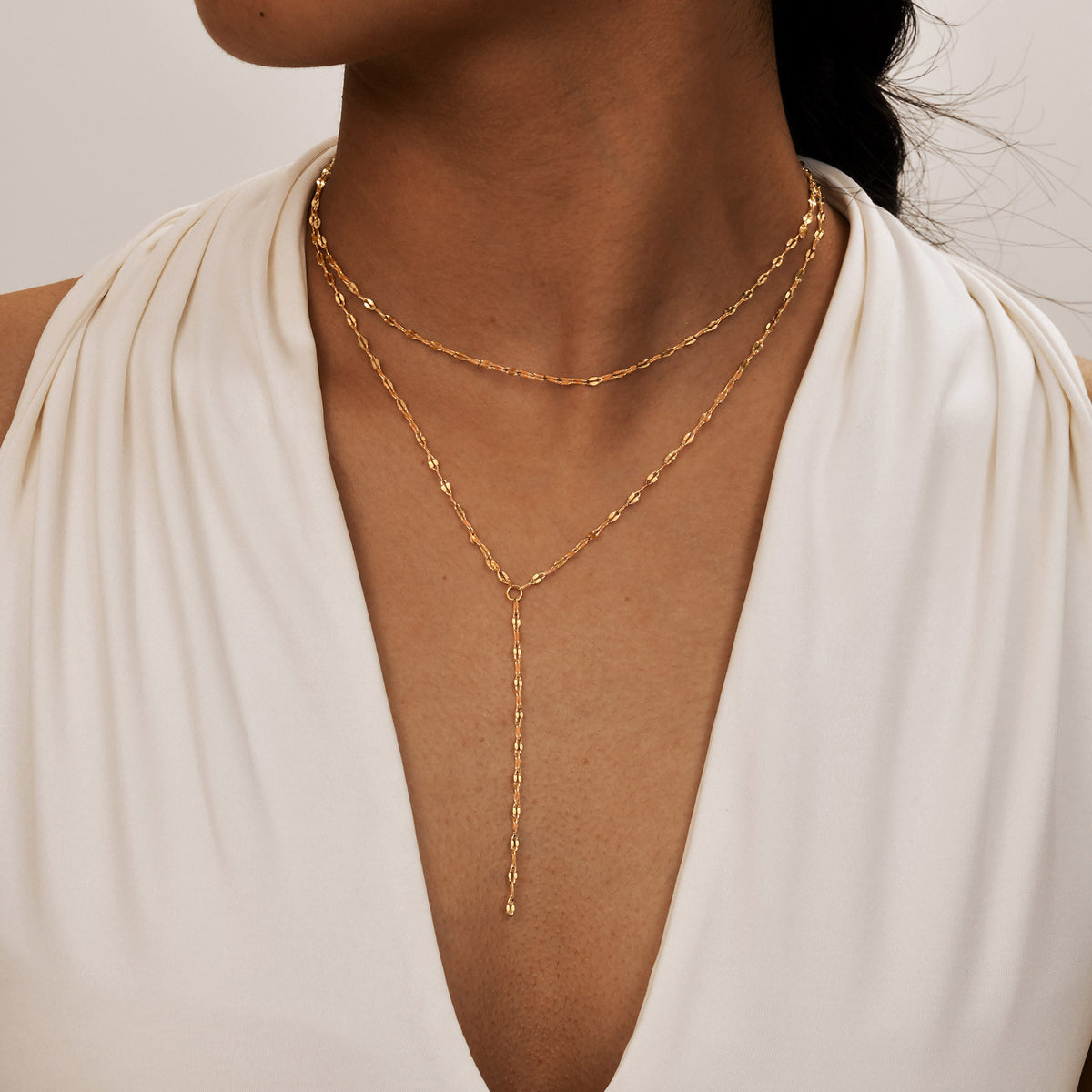 Retro Double-layer Fashion Multi-layer Twin Y-shaped Clavicle Necklace
