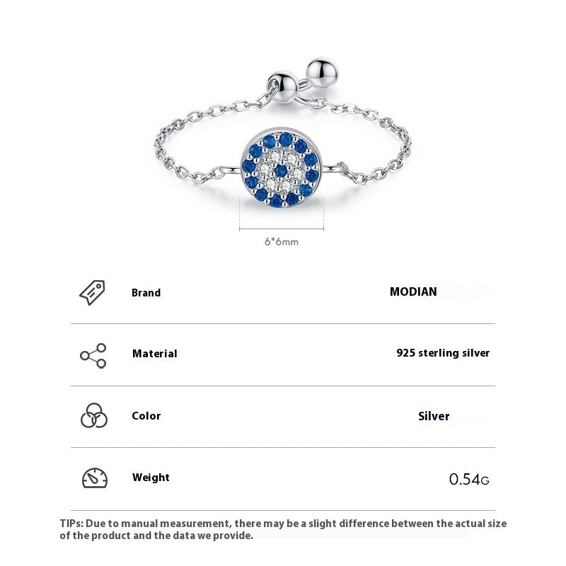 S925 Sterling Silver Micro-inlaid Diamond Ring For Women